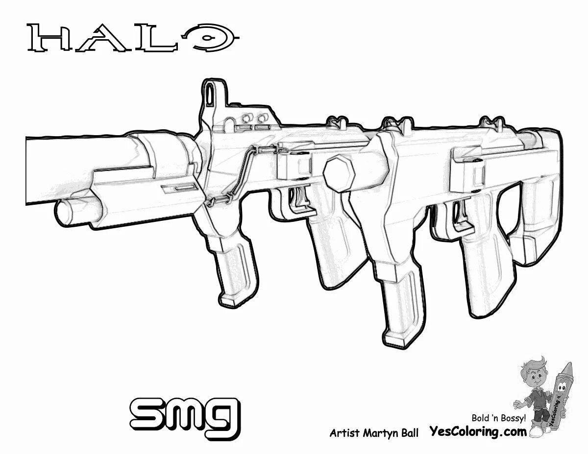 Привлекательная страница раскраски оружия противостояния
