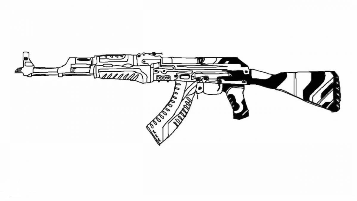 Поразительно реалистичная страница раскраски оружия противостояния