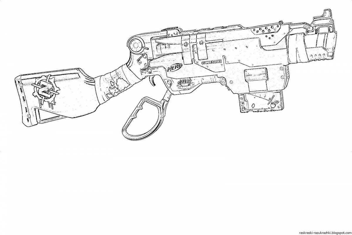 Adorable opposing weapon coloring page