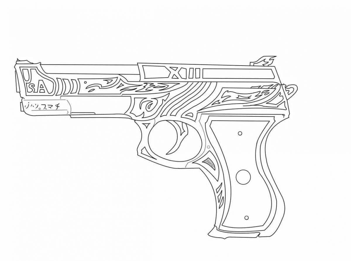 Страница раскраски завораживающего противостояния с оружием
