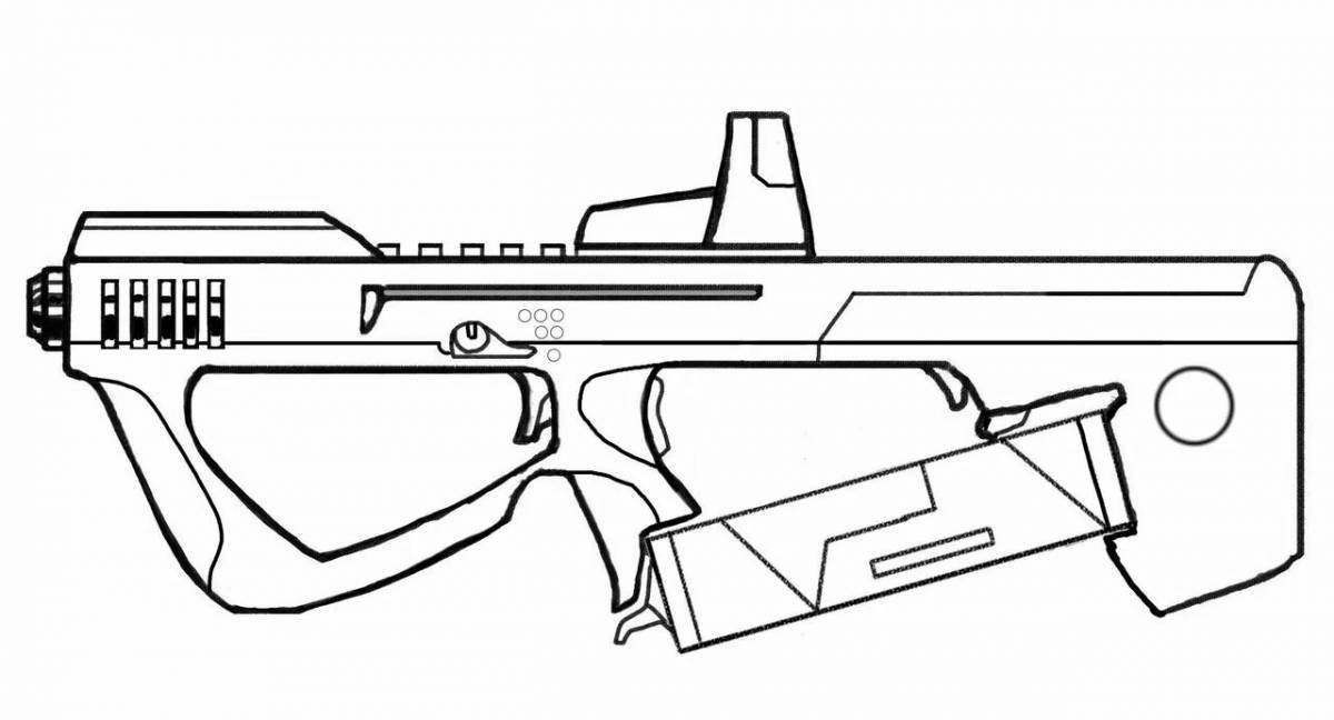 Charming standoff weapon coloring page