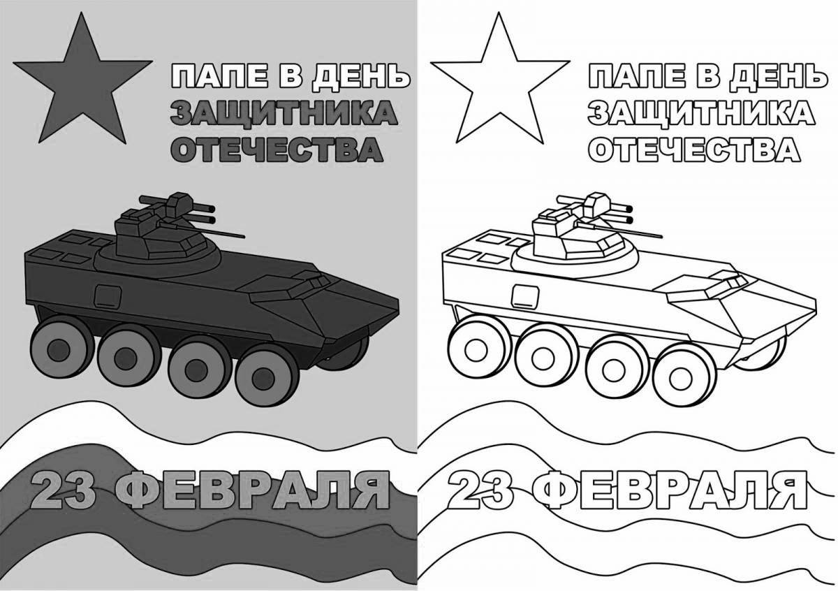 Coloring page rich defender of the fatherland