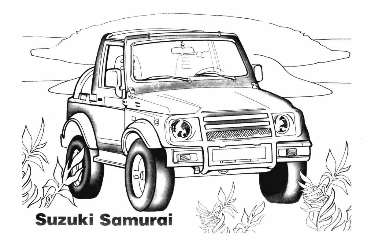 Coloring page cool car jeep