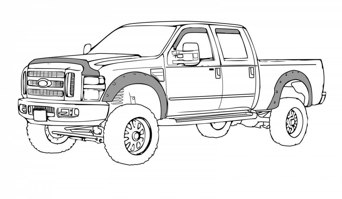 Exquisite jeep car coloring page