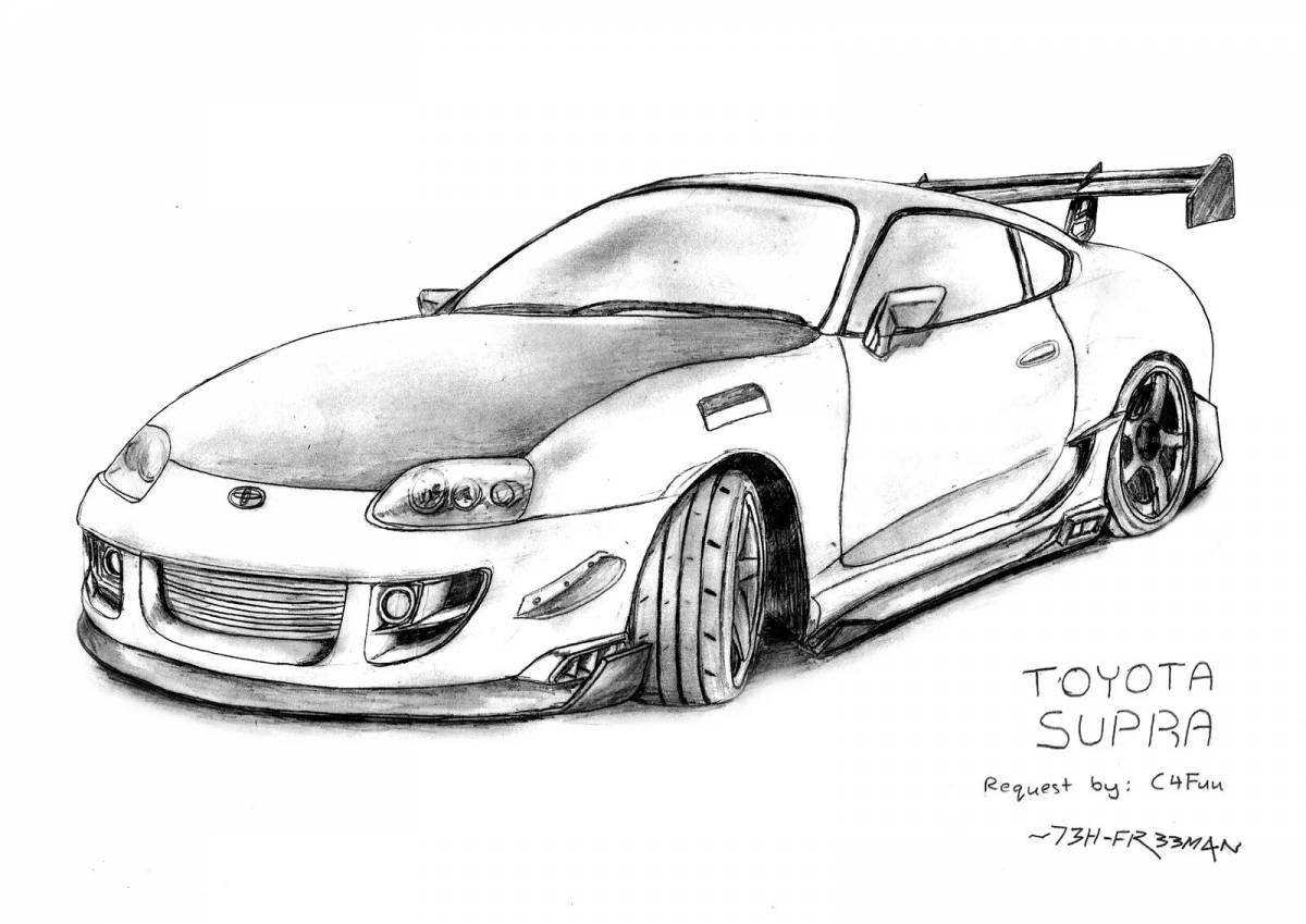 Fun coloring supra car