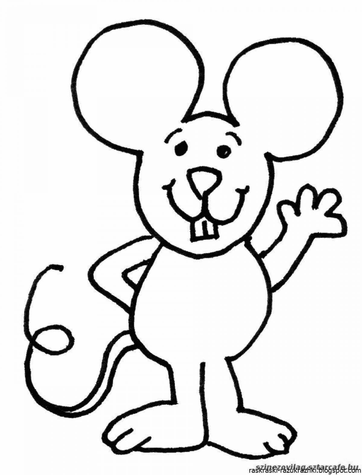 Fancy mouse coloring book