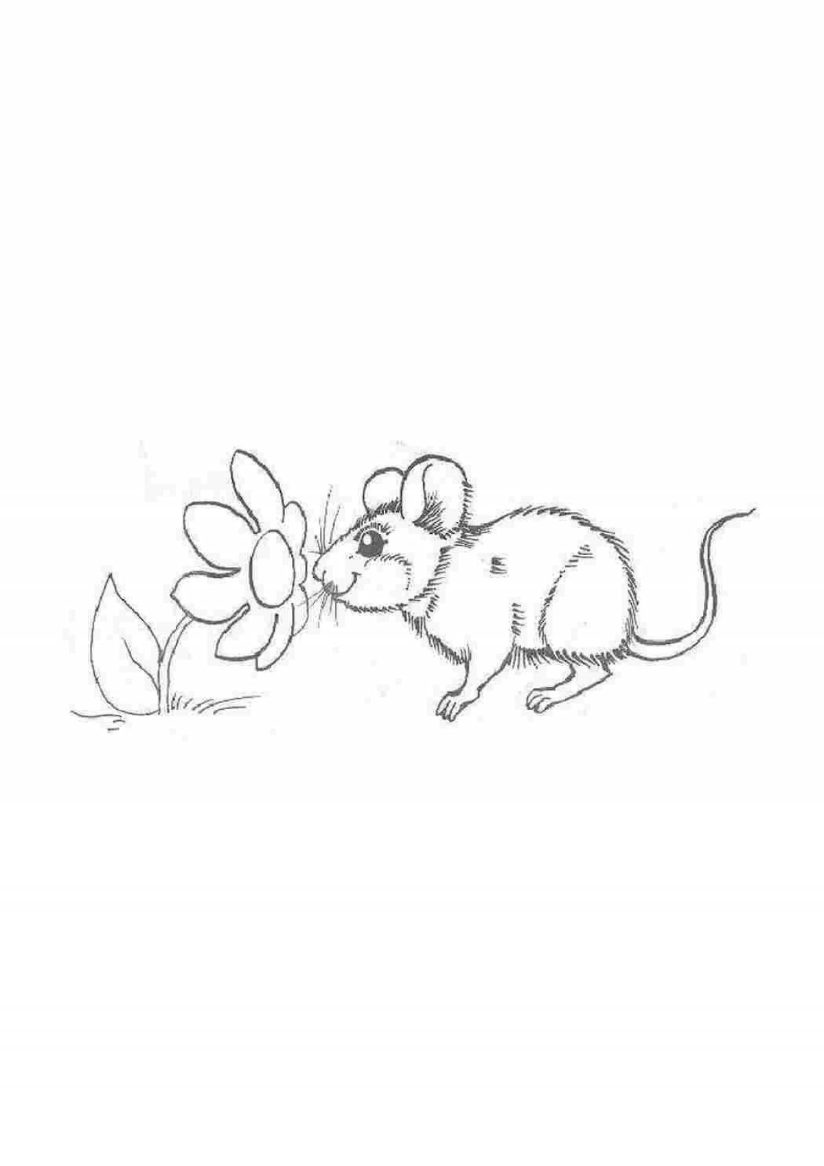 Радостный рисунок мыши