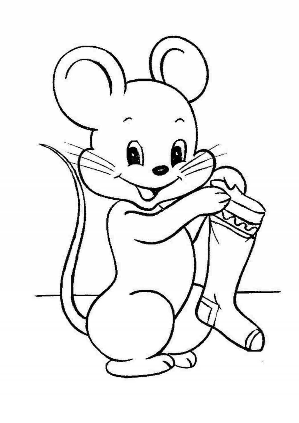 Exuberant mouse drawing