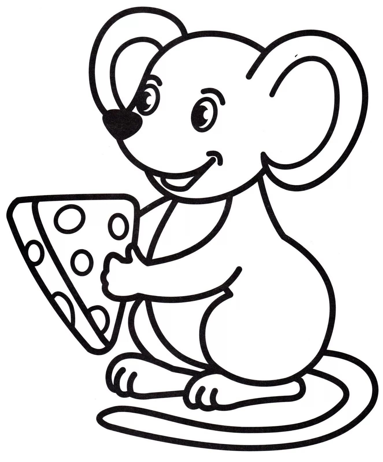 Раскраска Мышь с картинки
