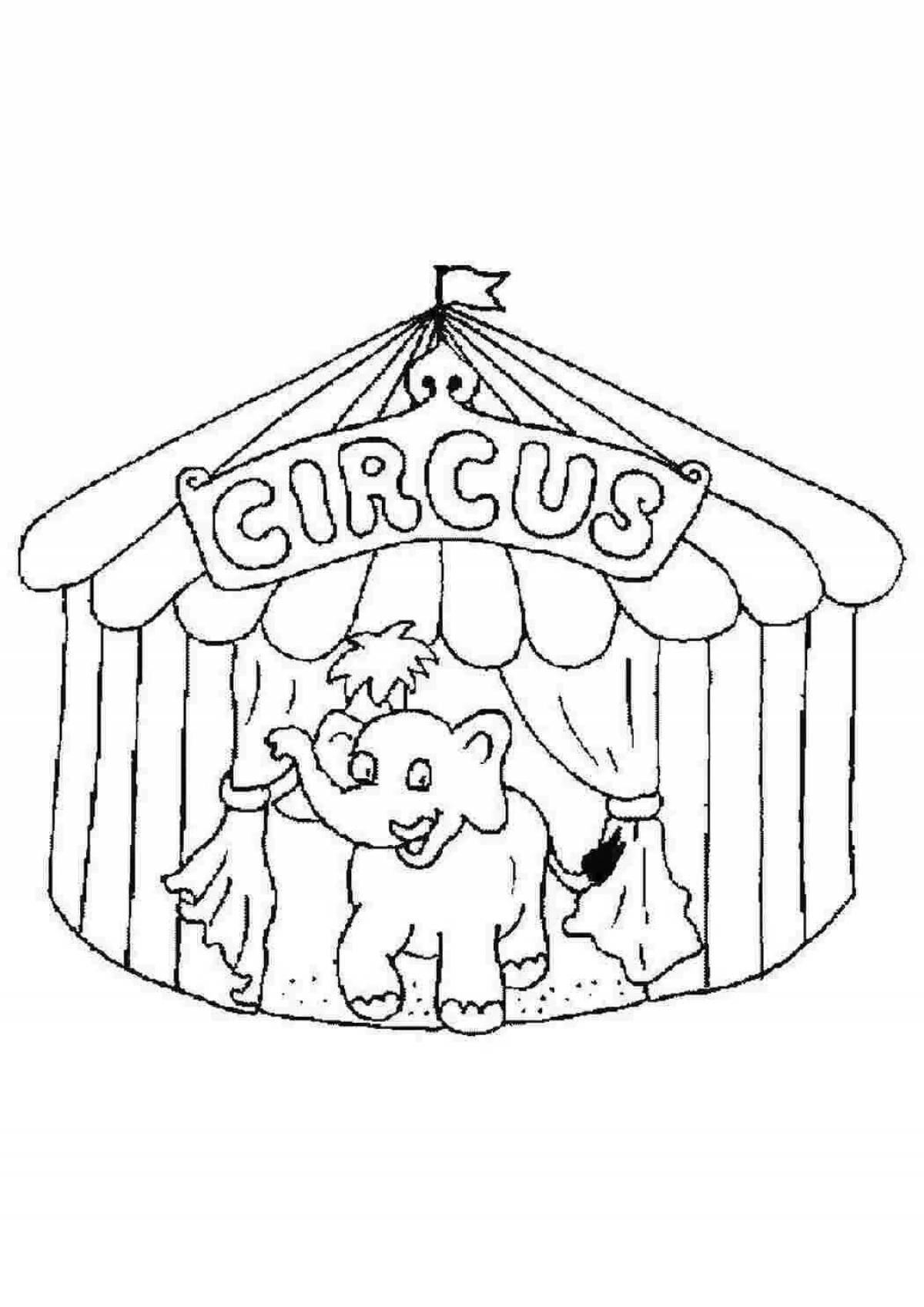 Exotic circus coloring page