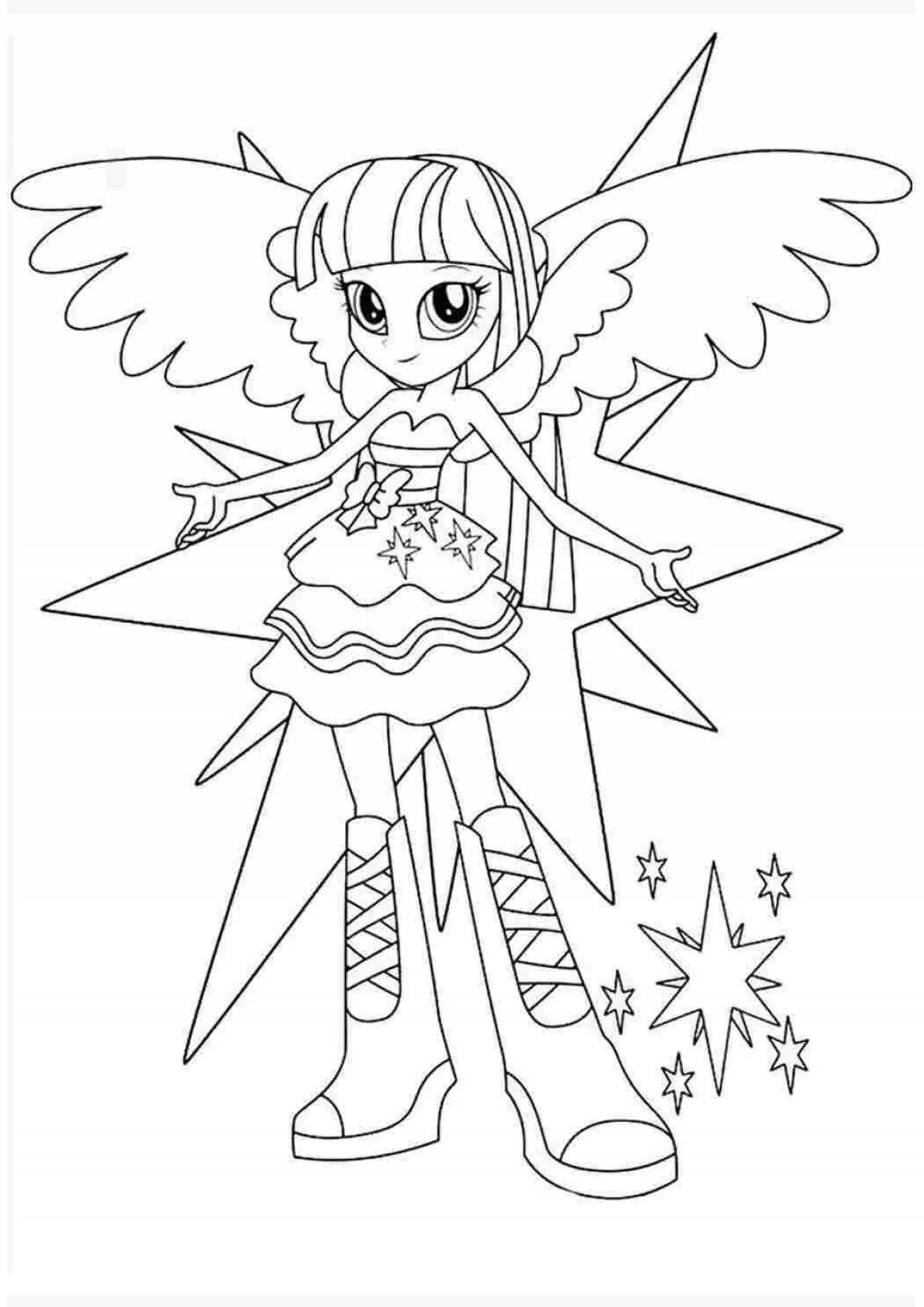 Colorful equestria girls coloring pages