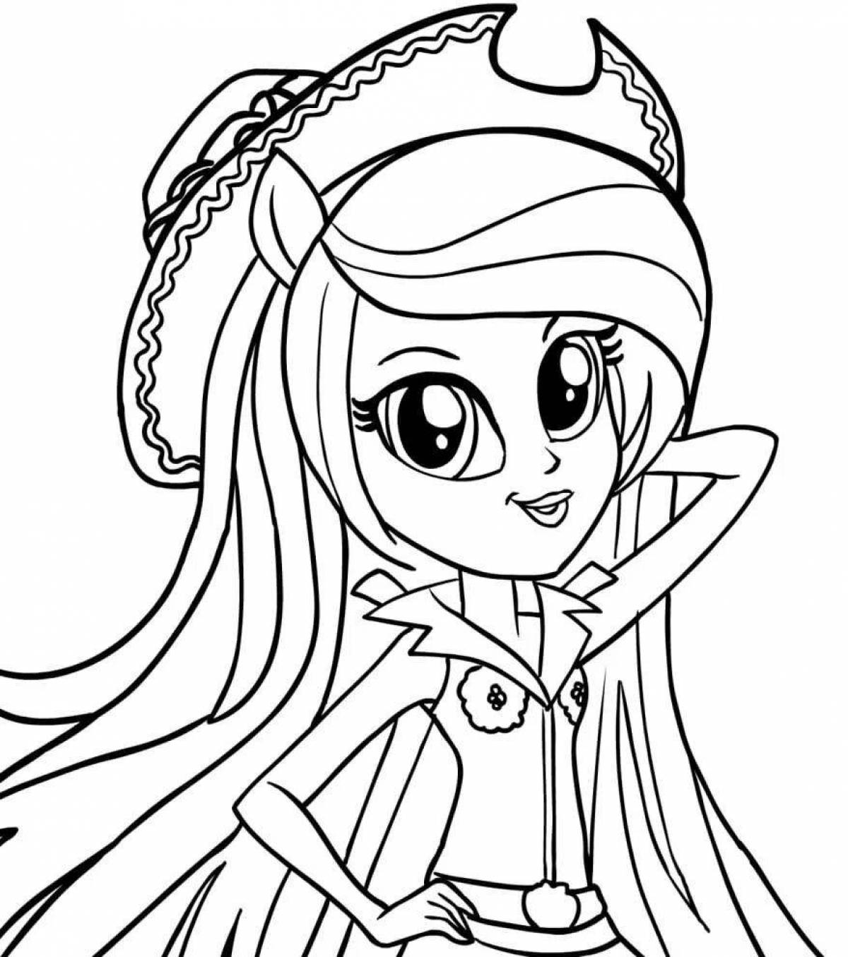 Coloring page freaky equestria girls