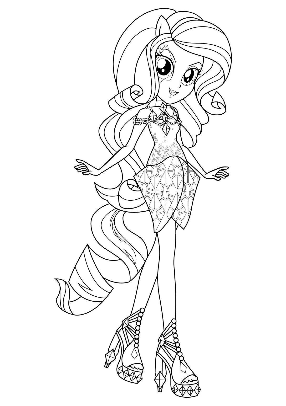 Animated equestria girls coloring pages