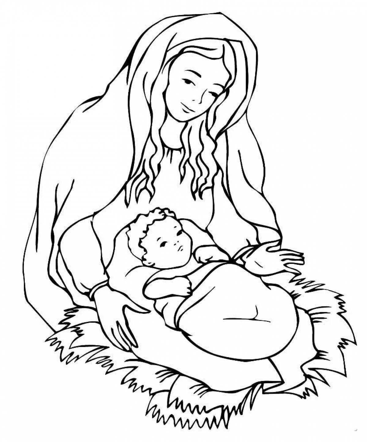 Jesus baby coloring book