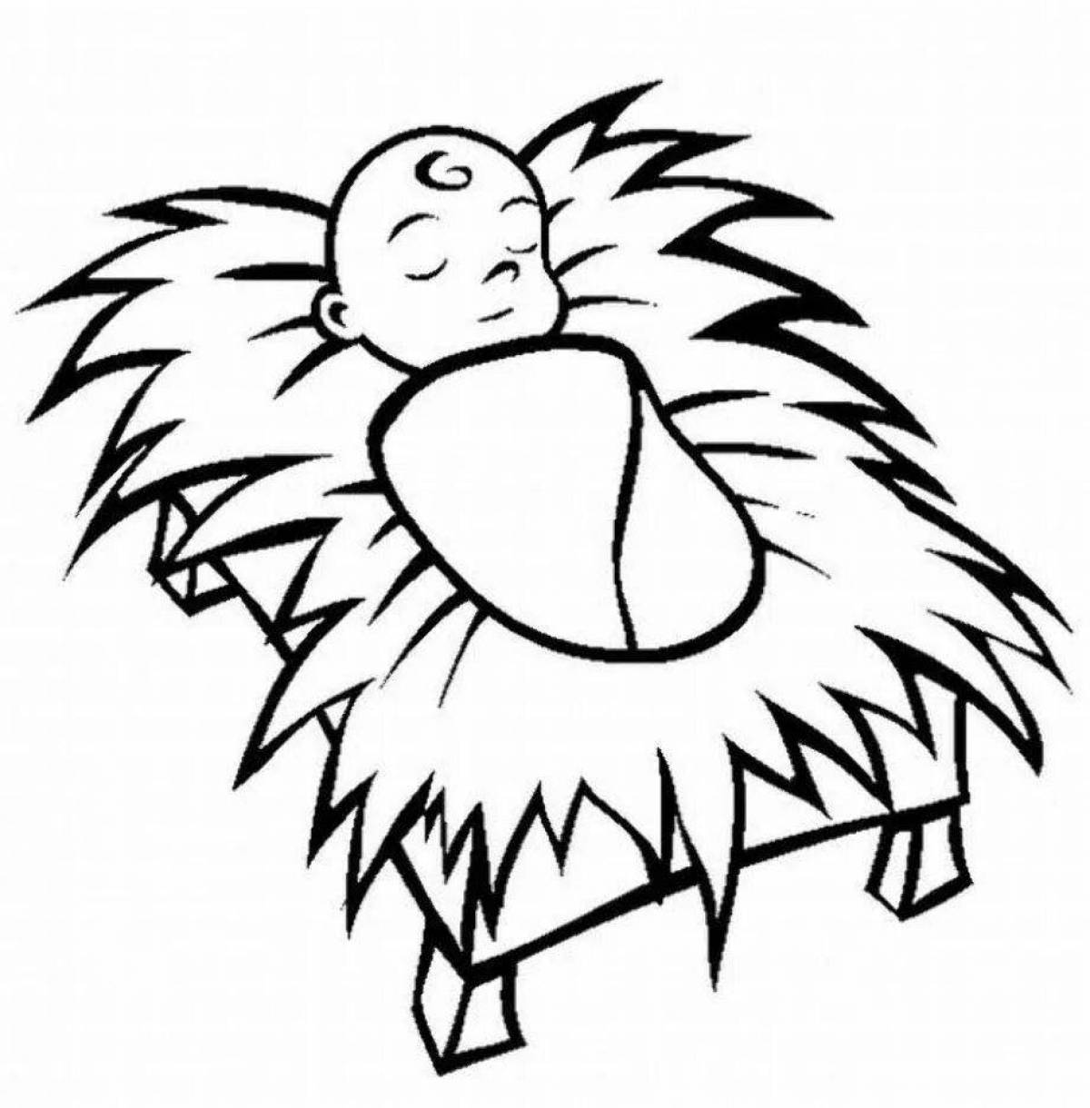 Photo Shine coloring baby jesus