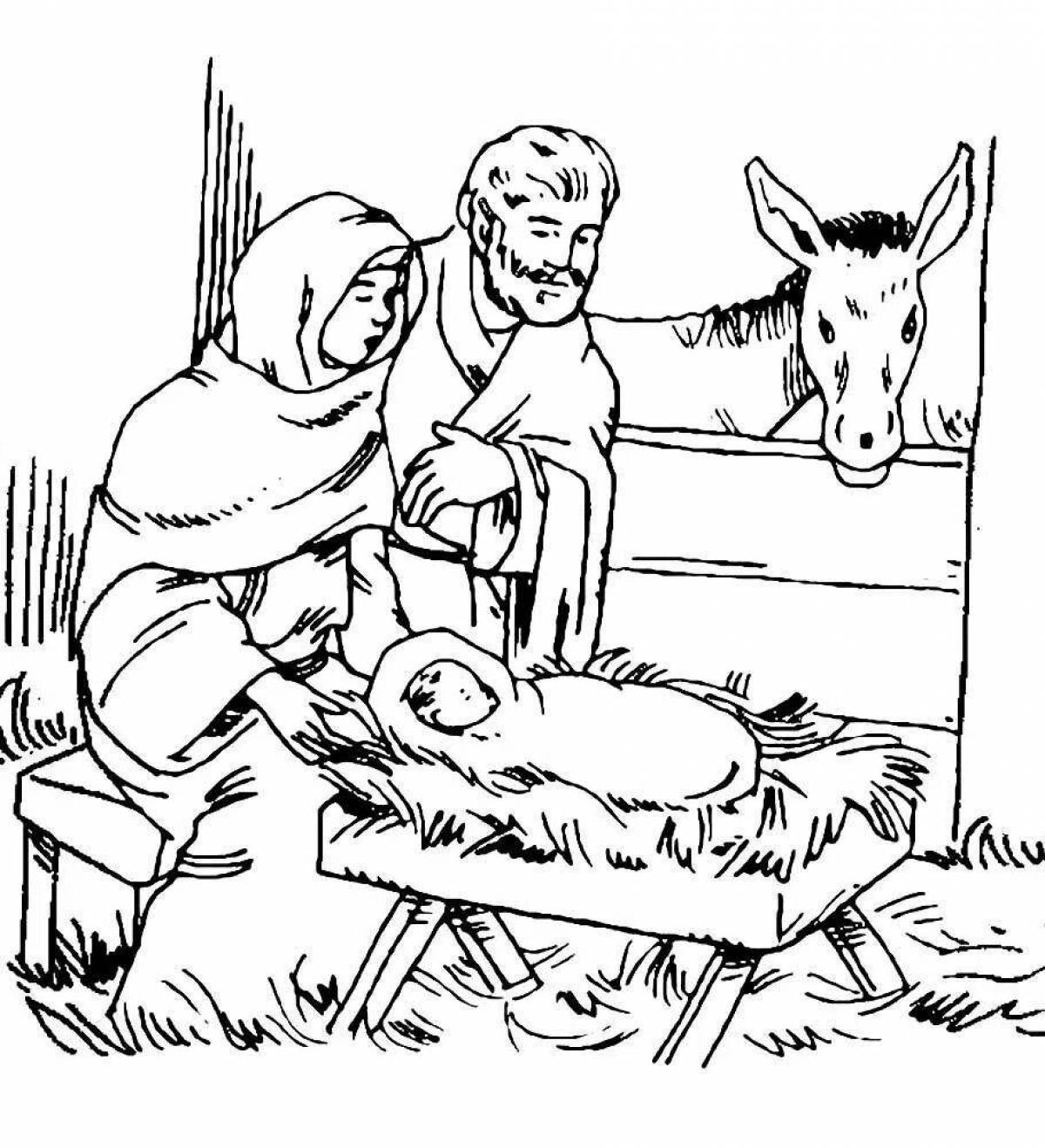 Photo Celestial coloring baby jesus