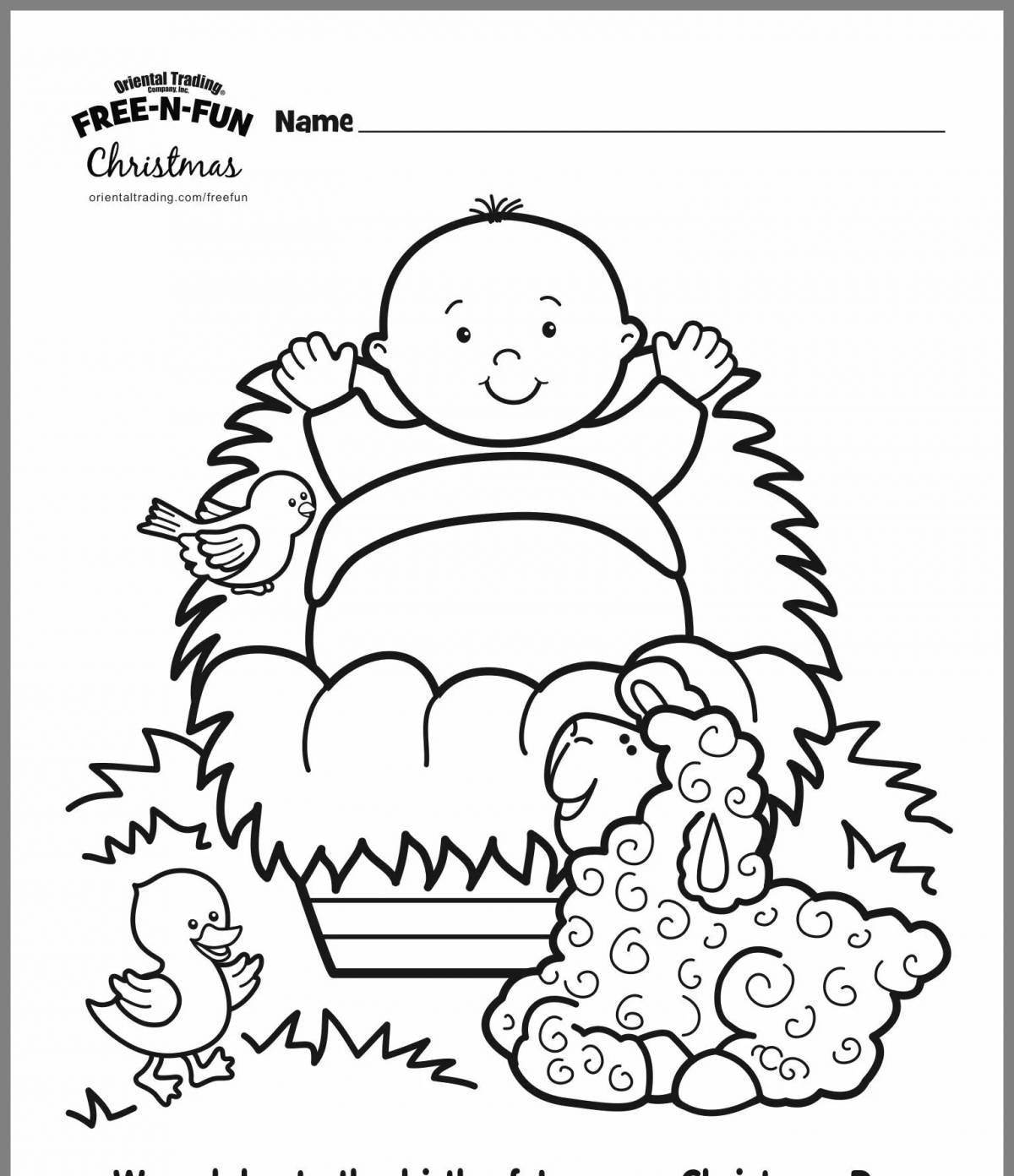 Photo Exquisite coloring baby jesus