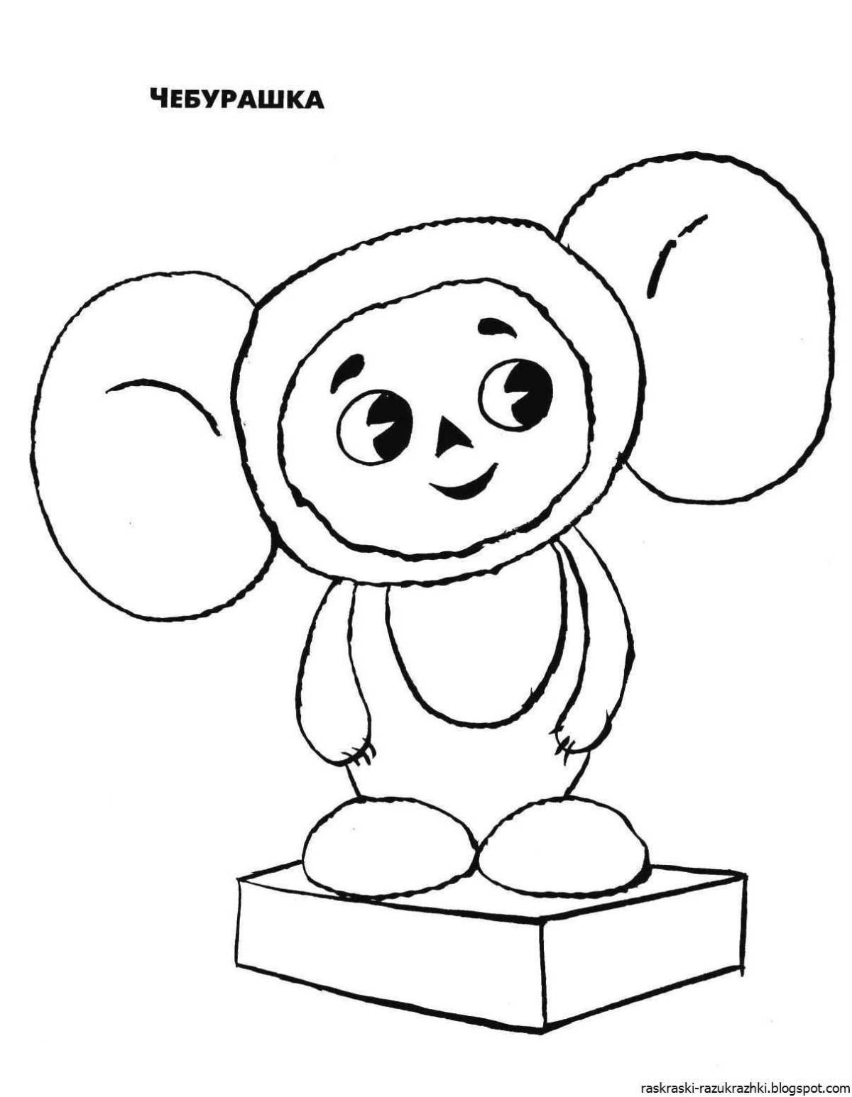 Colorful coloring Cheburashka