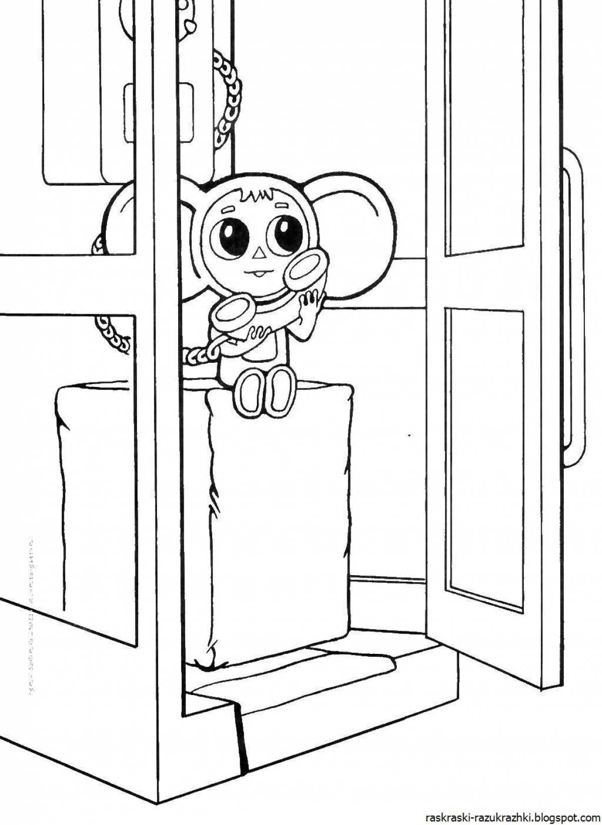 Intensive coloring cheburashka