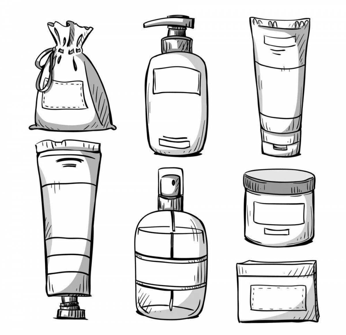 Coloring page fascinating skin care cosmetics