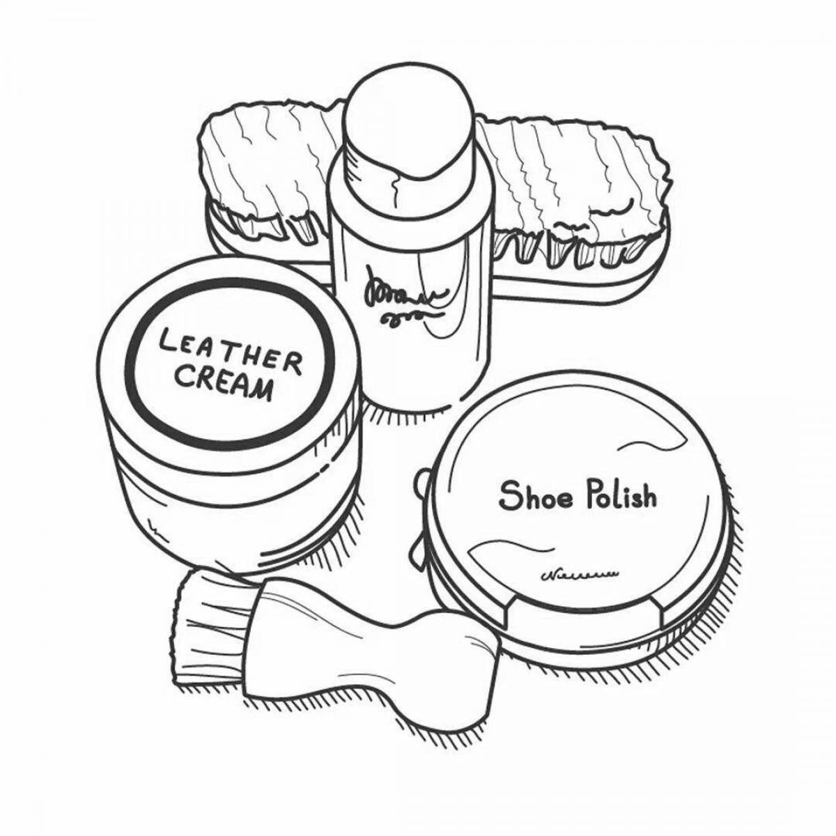 Coloring page luxury skin care cosmetics