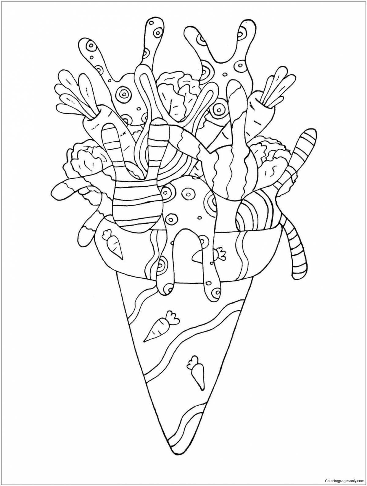 Coloring joyfilled antistress ice cream