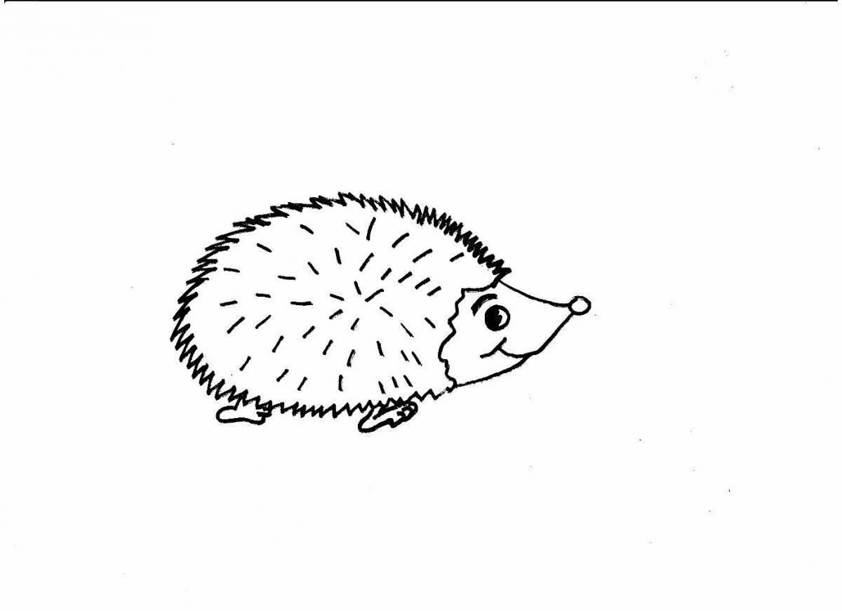 Coloring fairy tale Prishvin hedgehog