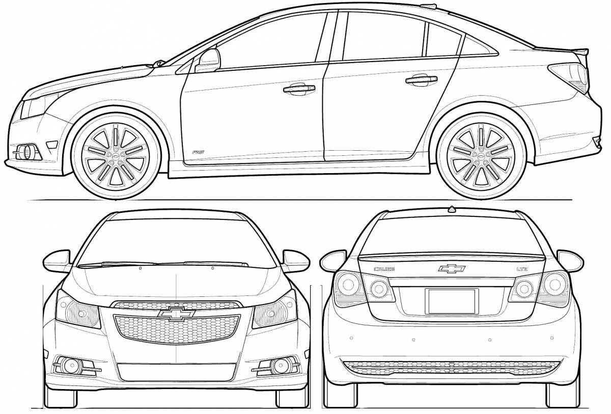 Элегантная страница раскраски kia seed