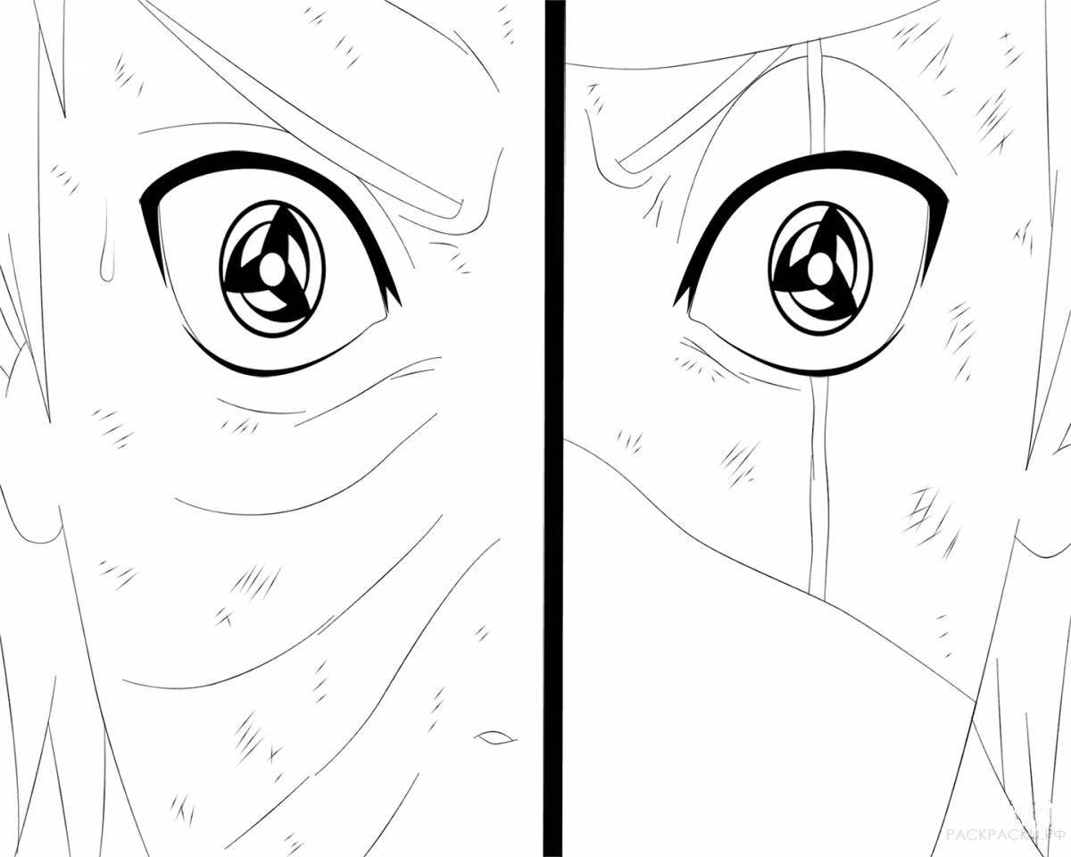 Раскраска глаза Наруто
