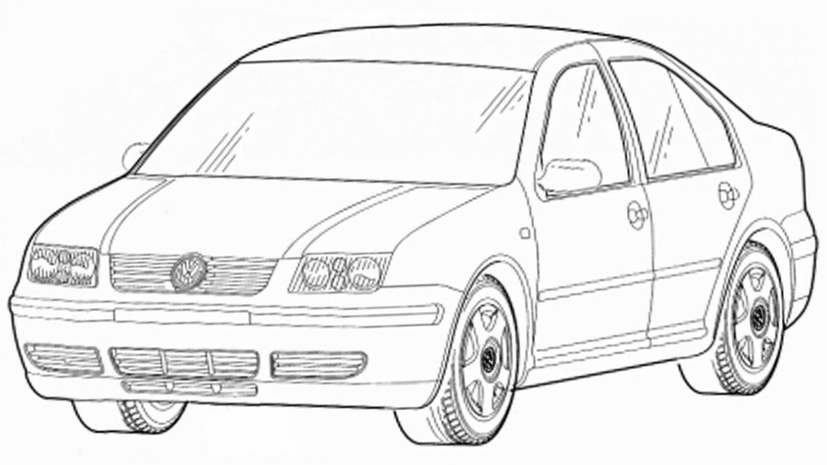 Fun coloring volkswagen golf