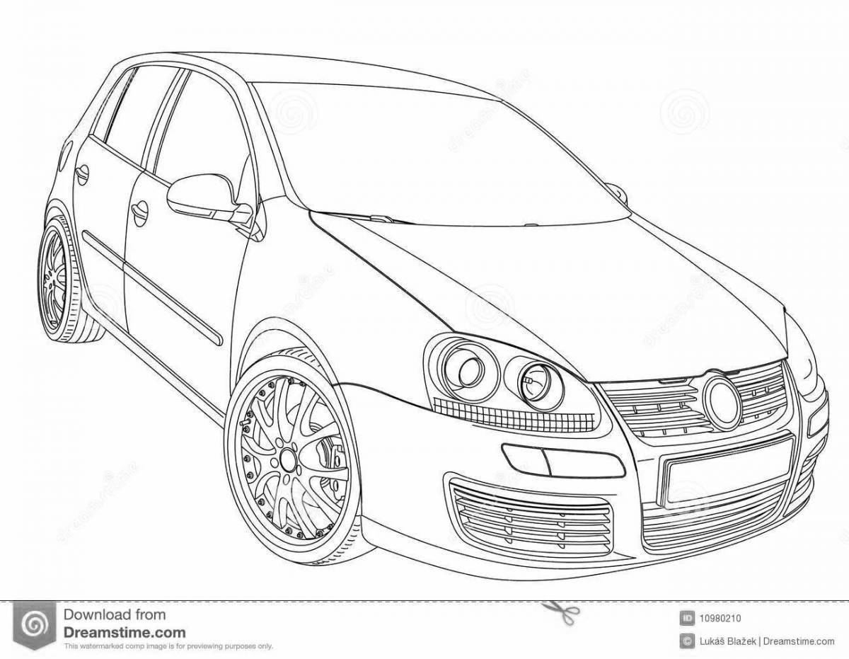 Gorgeous volkswagen golf coloring book