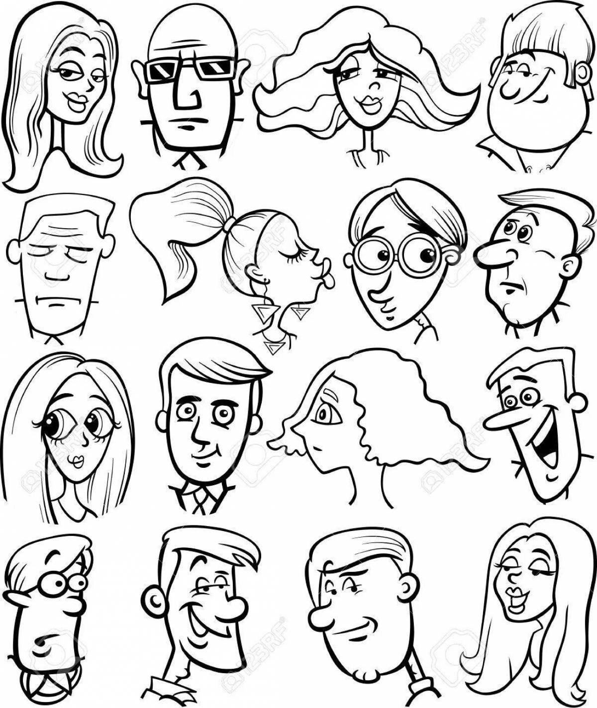 Fun coloring human emotions