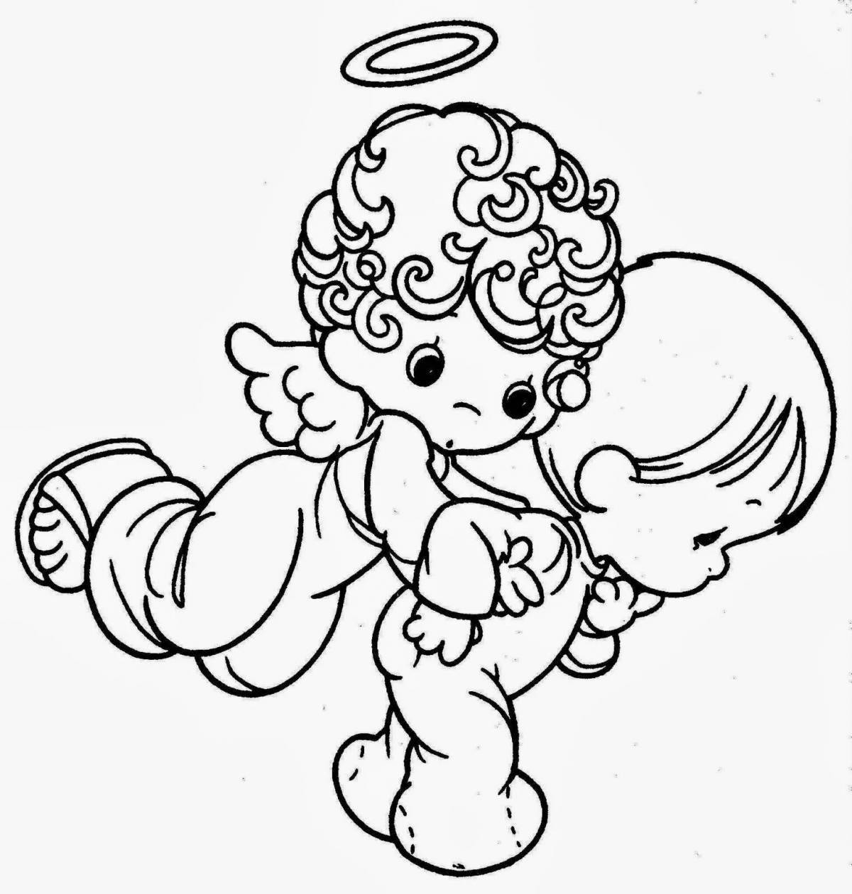 Excited coloring pages for kids