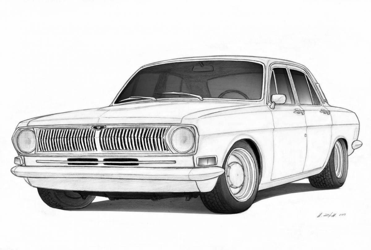 Coloring book gorgeous Volga 21