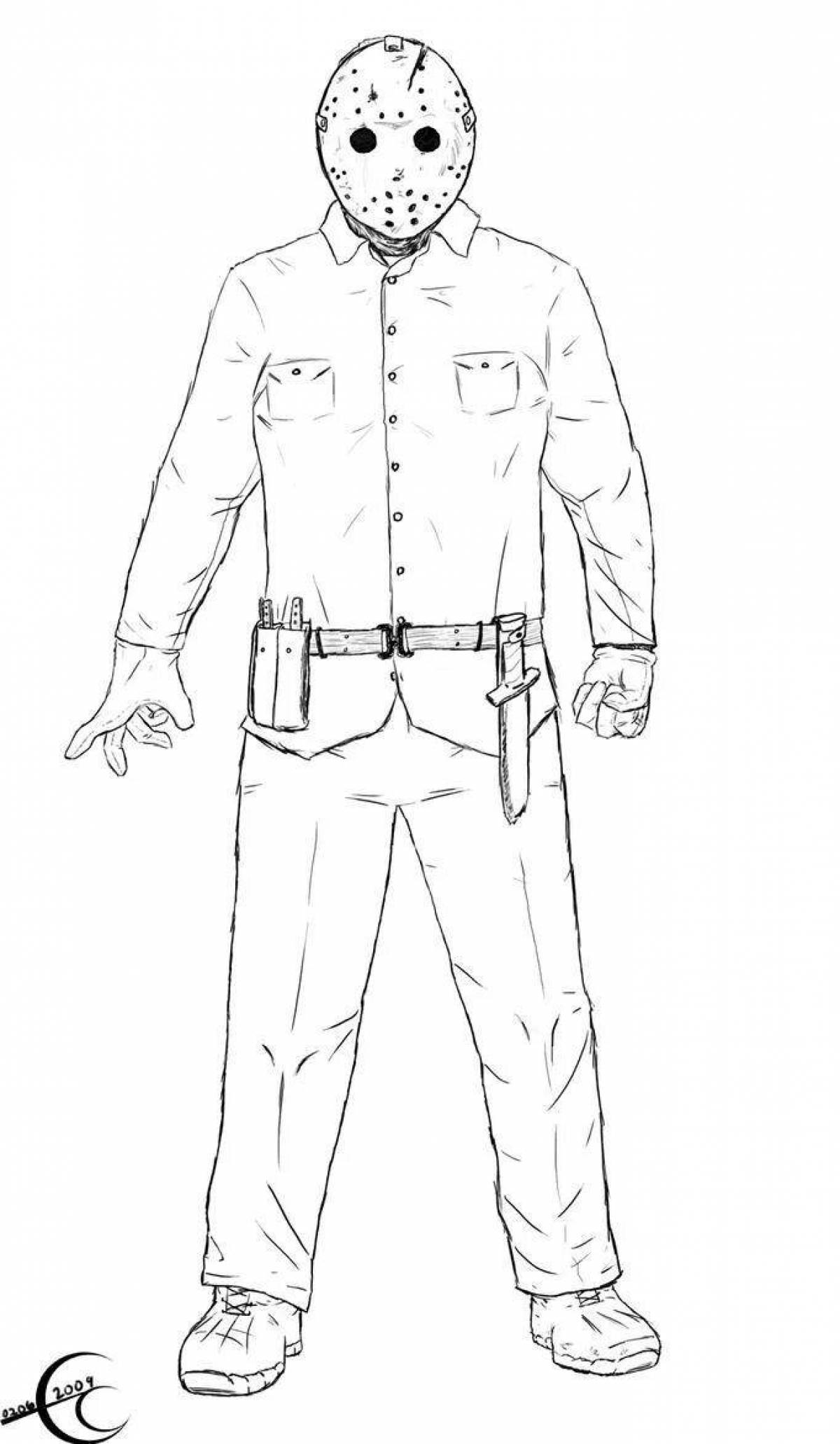 Ghost friday the 13th coloring book