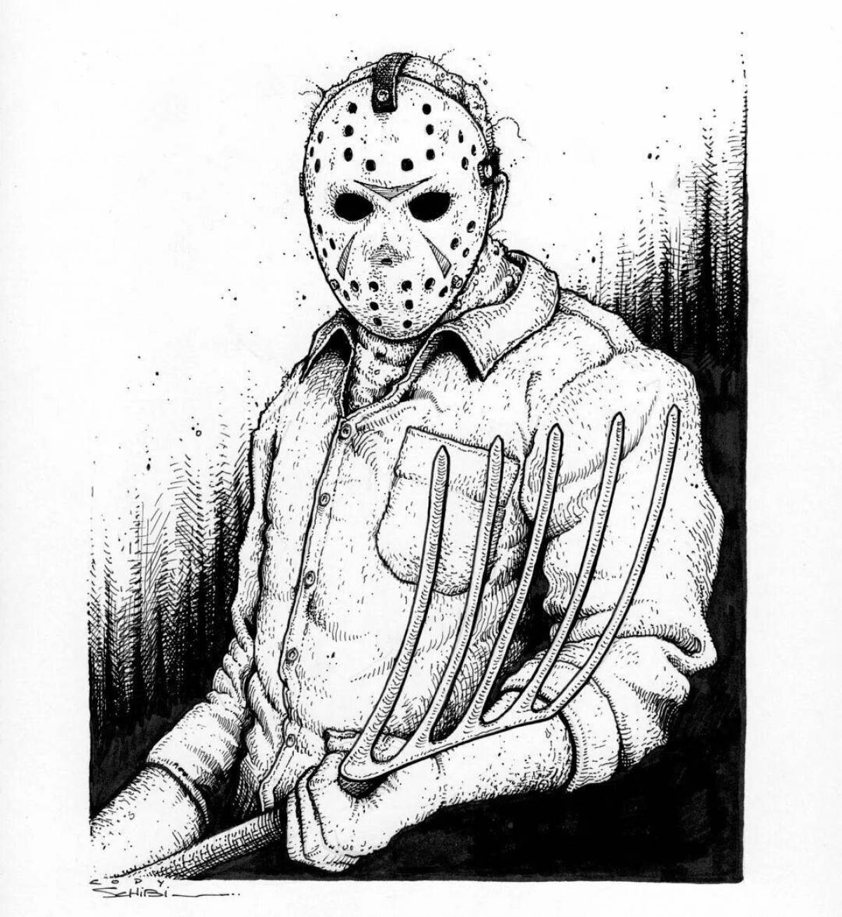 Touching friday the 13th coloring book