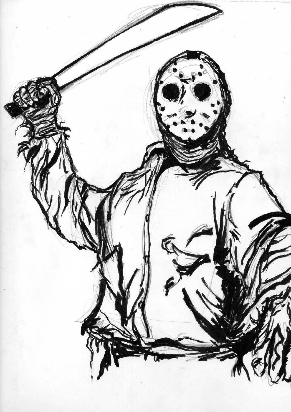 Heinous Friday the 13th coloring book