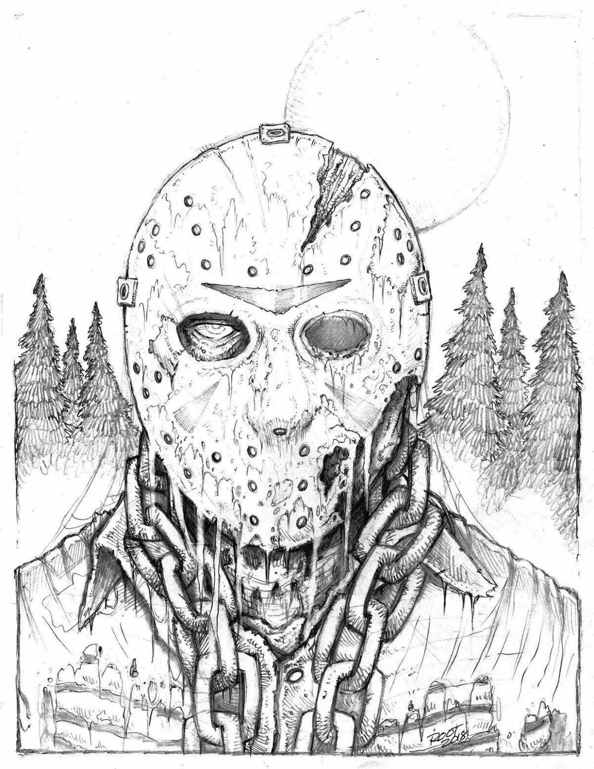 Angry Friday the 13th coloring book