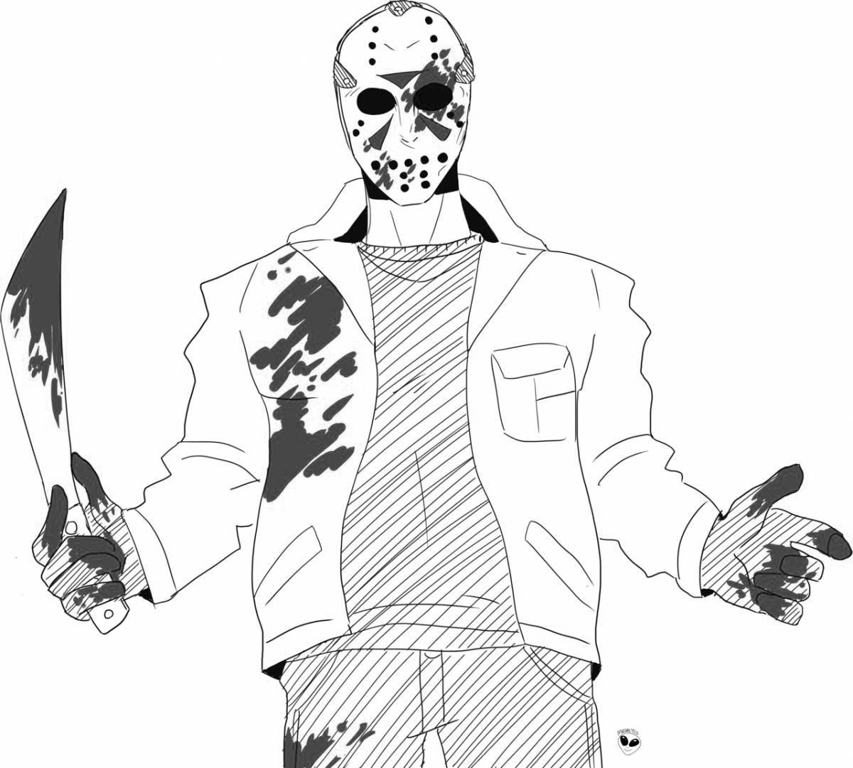 Sinister Friday the 13th coloring book