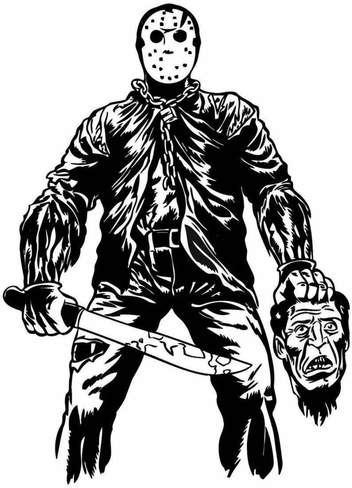 Monster Friday the 13th coloring book
