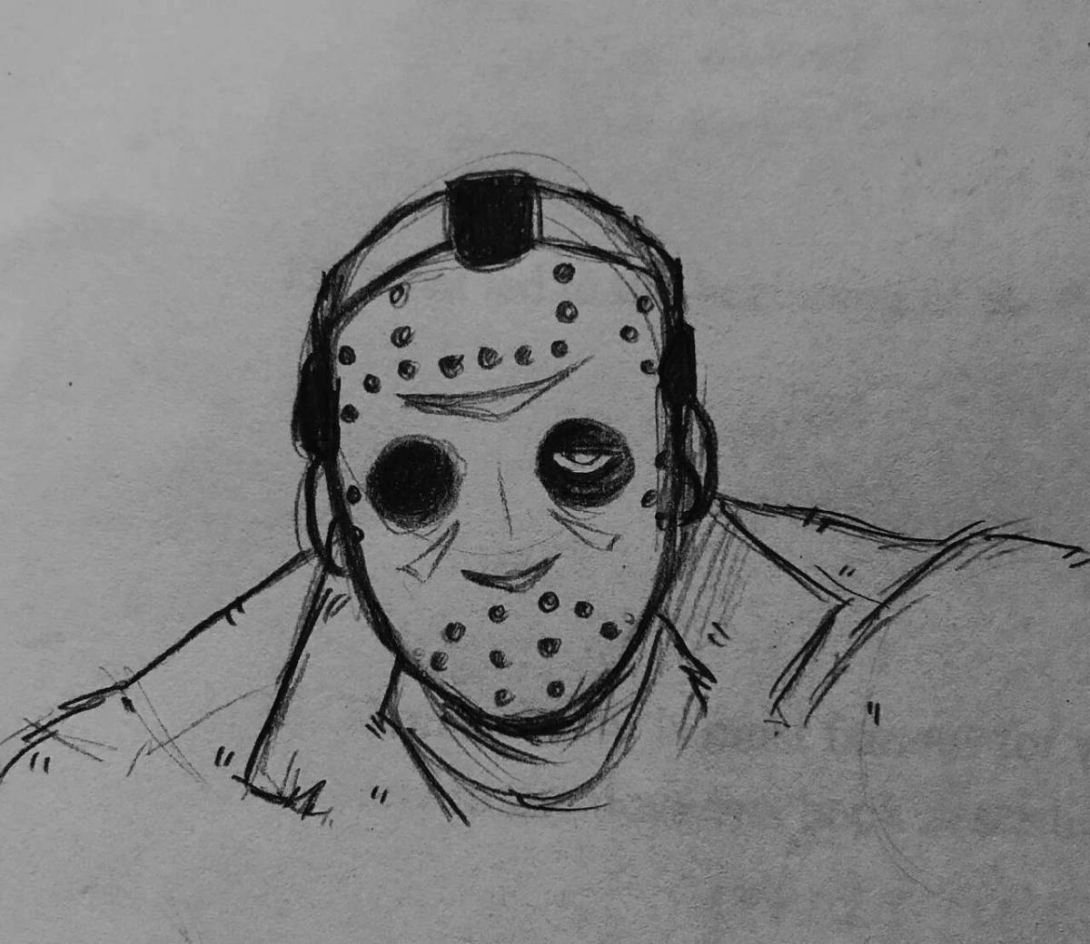 Friday the 13th Coloring Page