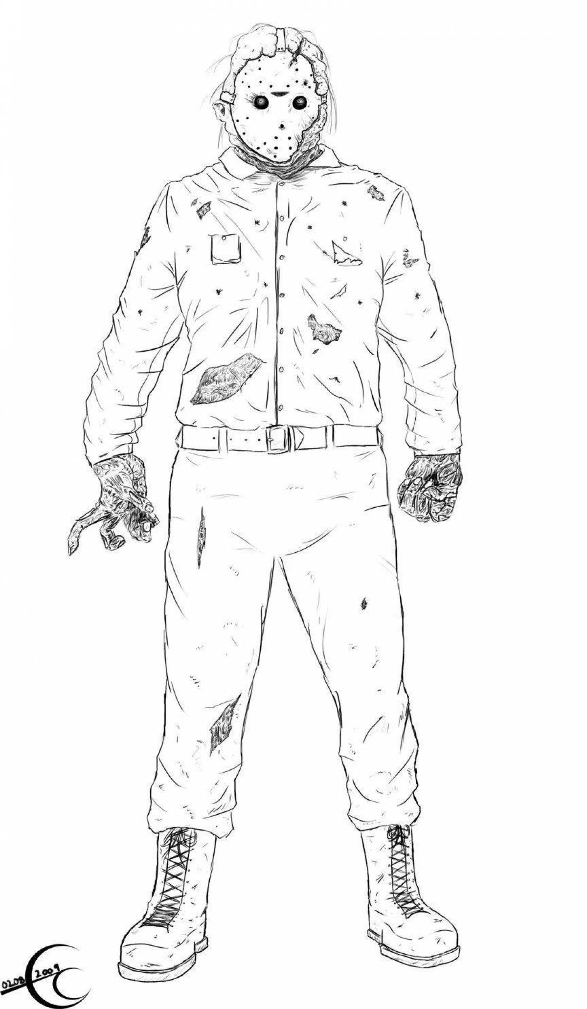 Disgusting Friday the 13th coloring book