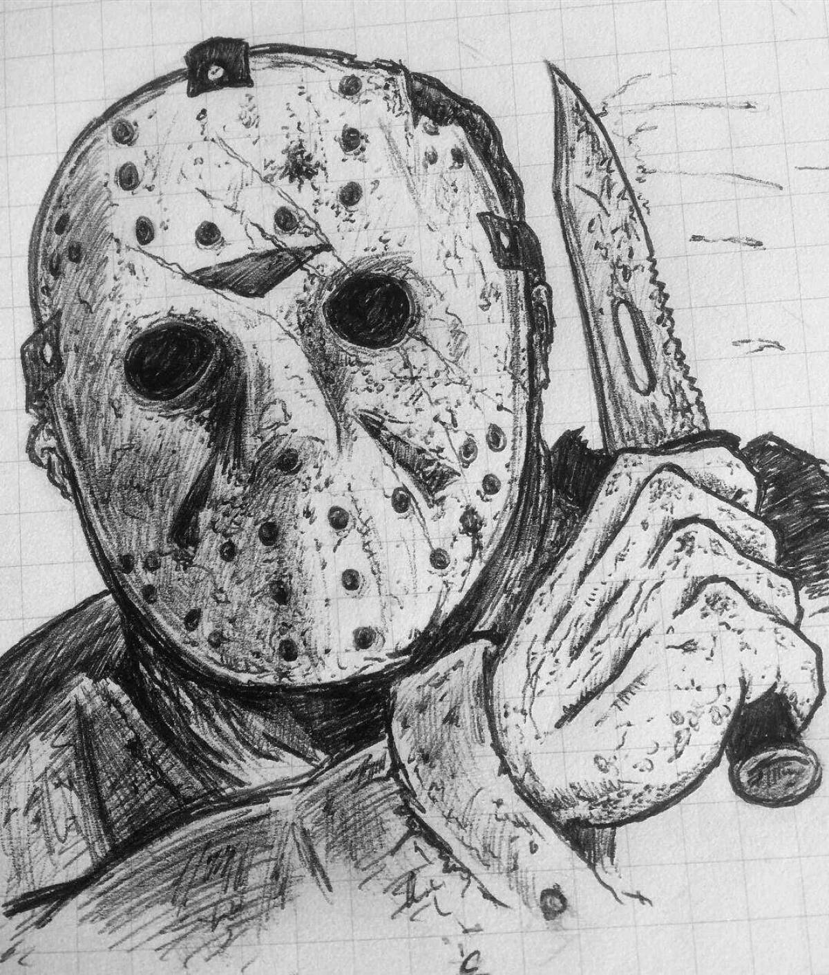 Wicked Friday the 13th coloring book