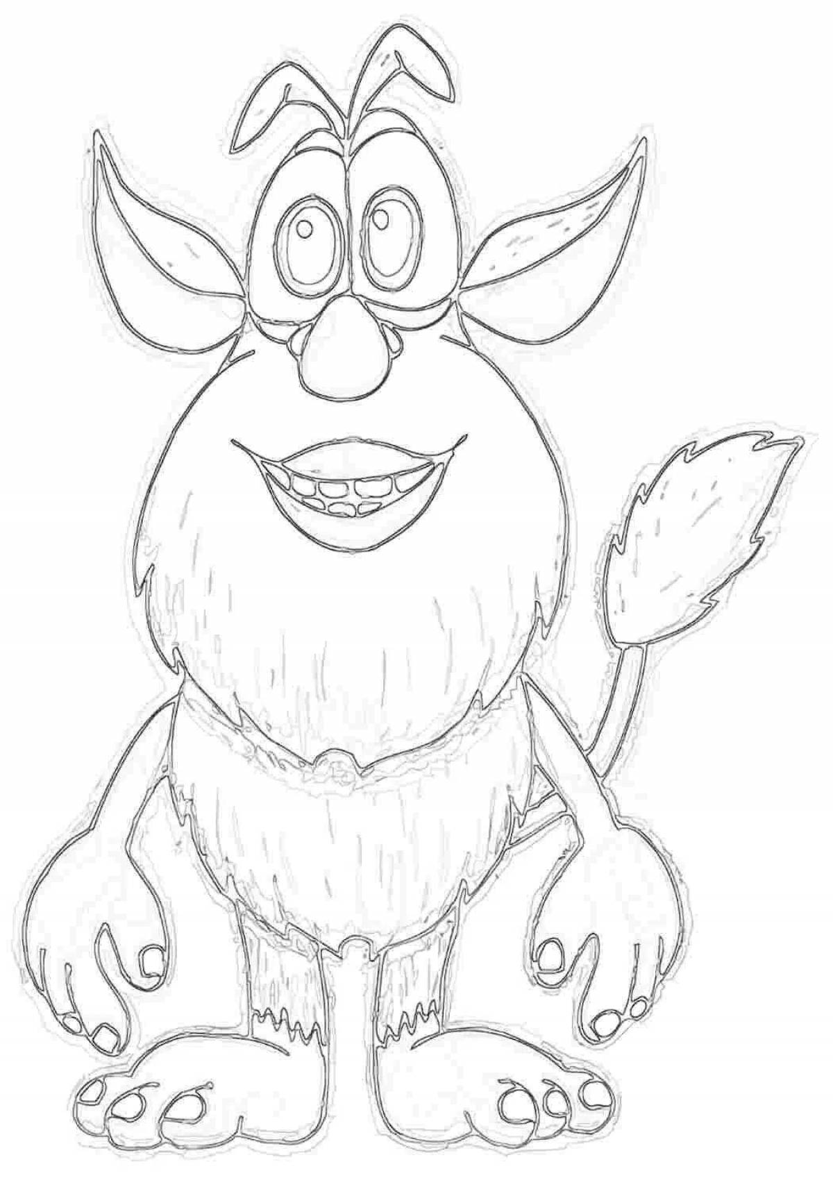 Coloring book with sparkling buba