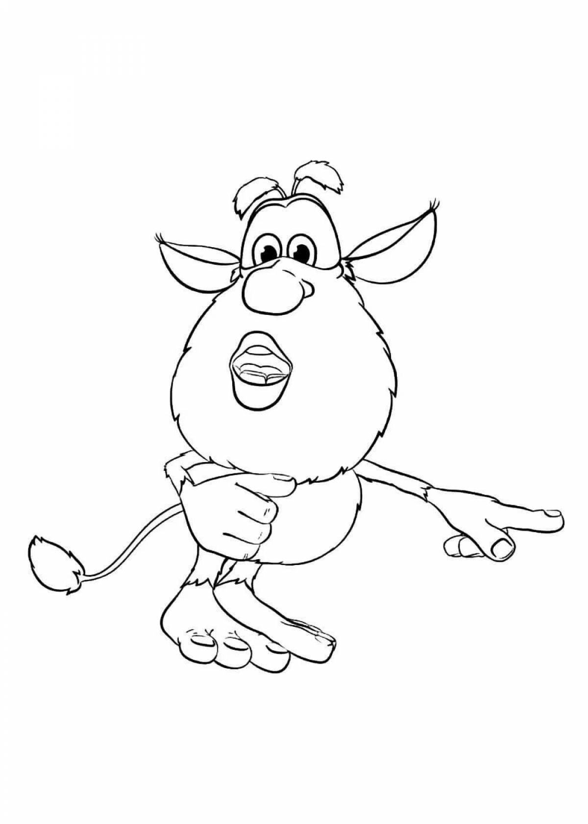 Cute buba print coloring page