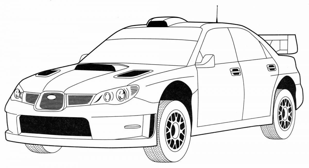 Colorful bmw police coloring page