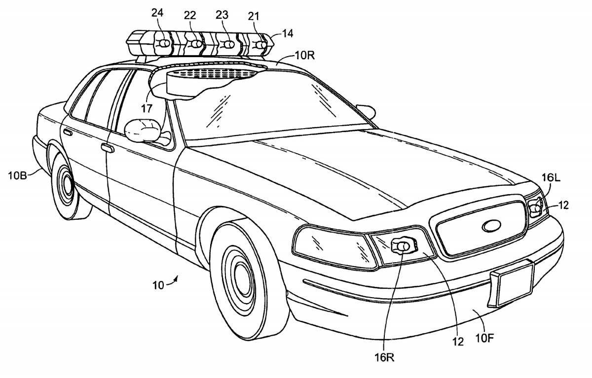 Потрясающая полицейская раскраска bmw