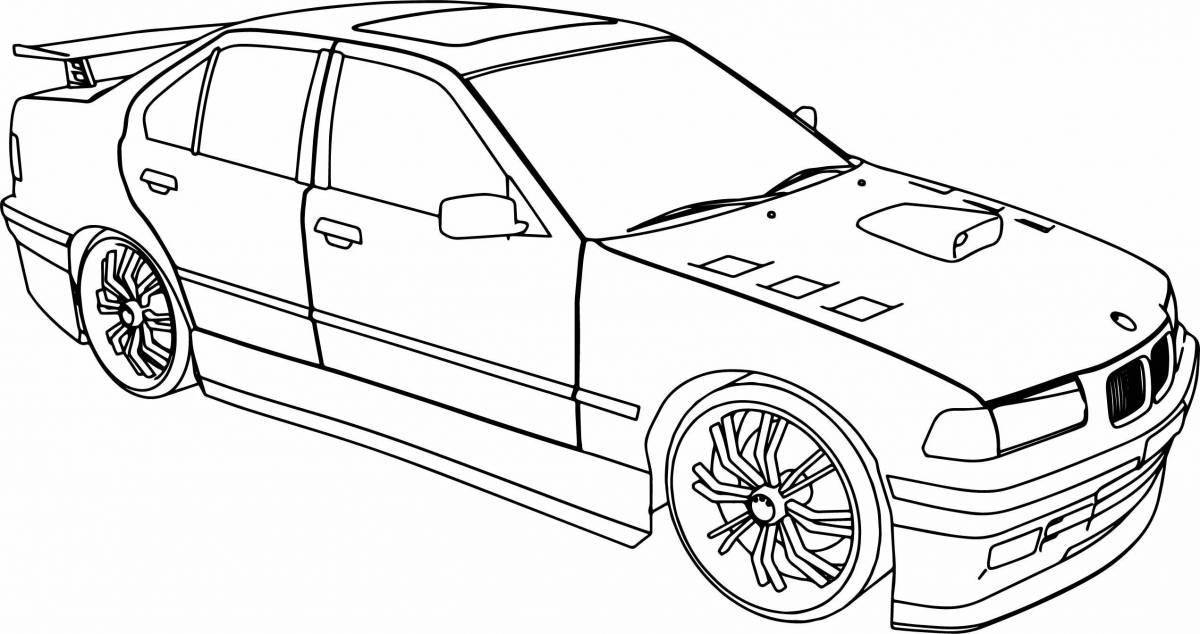 Восхитительная полицейская раскраска bmw