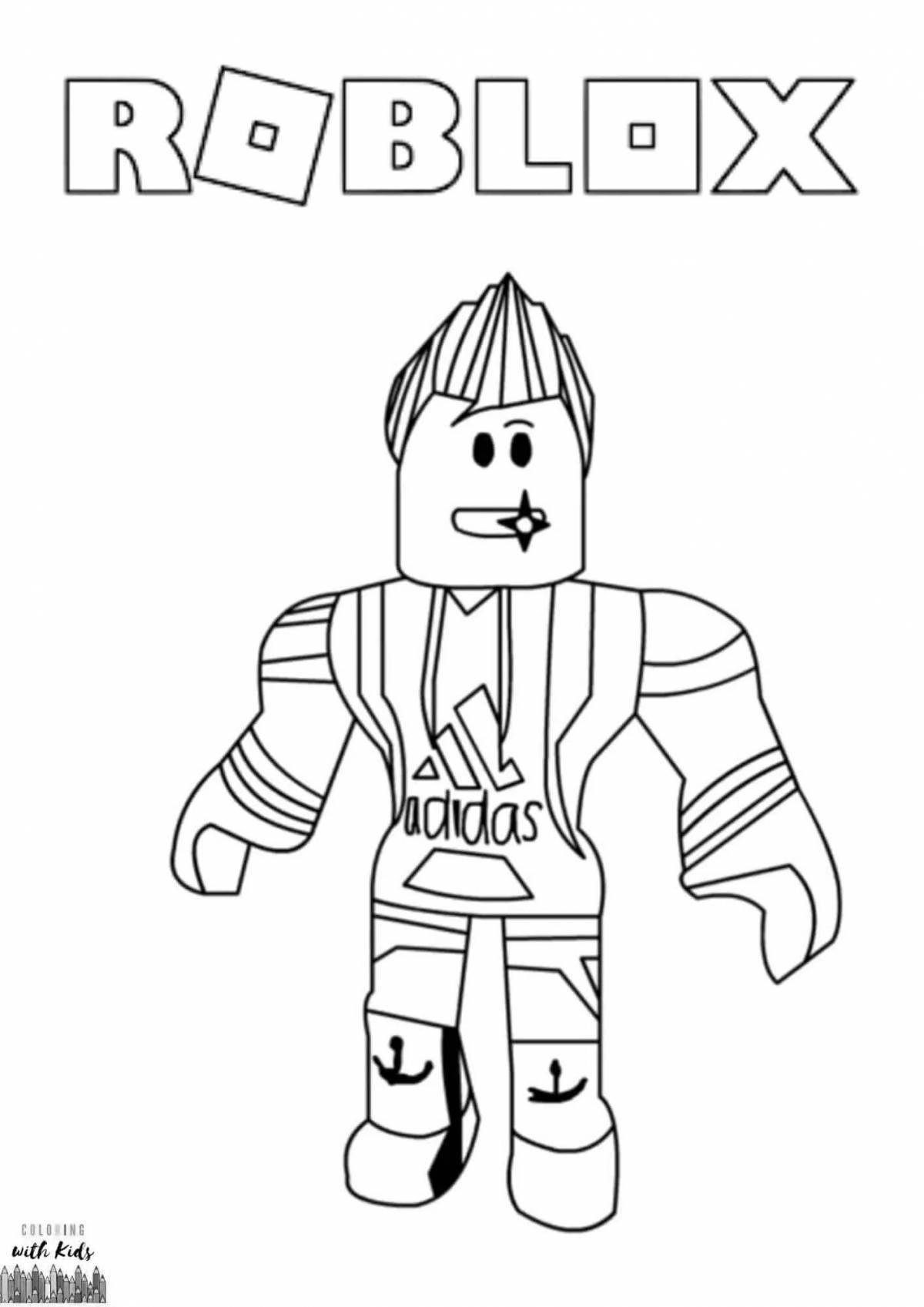 Detailed roblox brookhaven coloring page