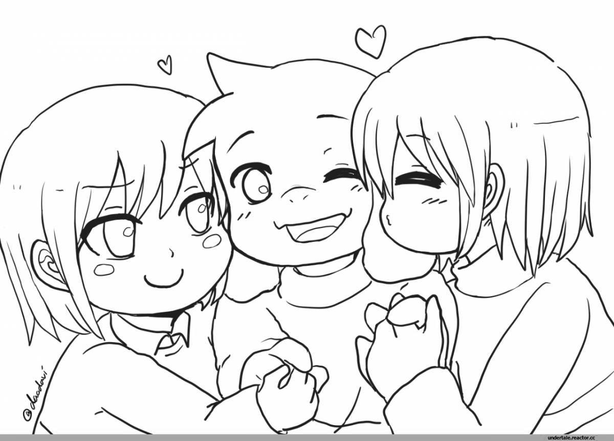 Coloring book bright undertail chara